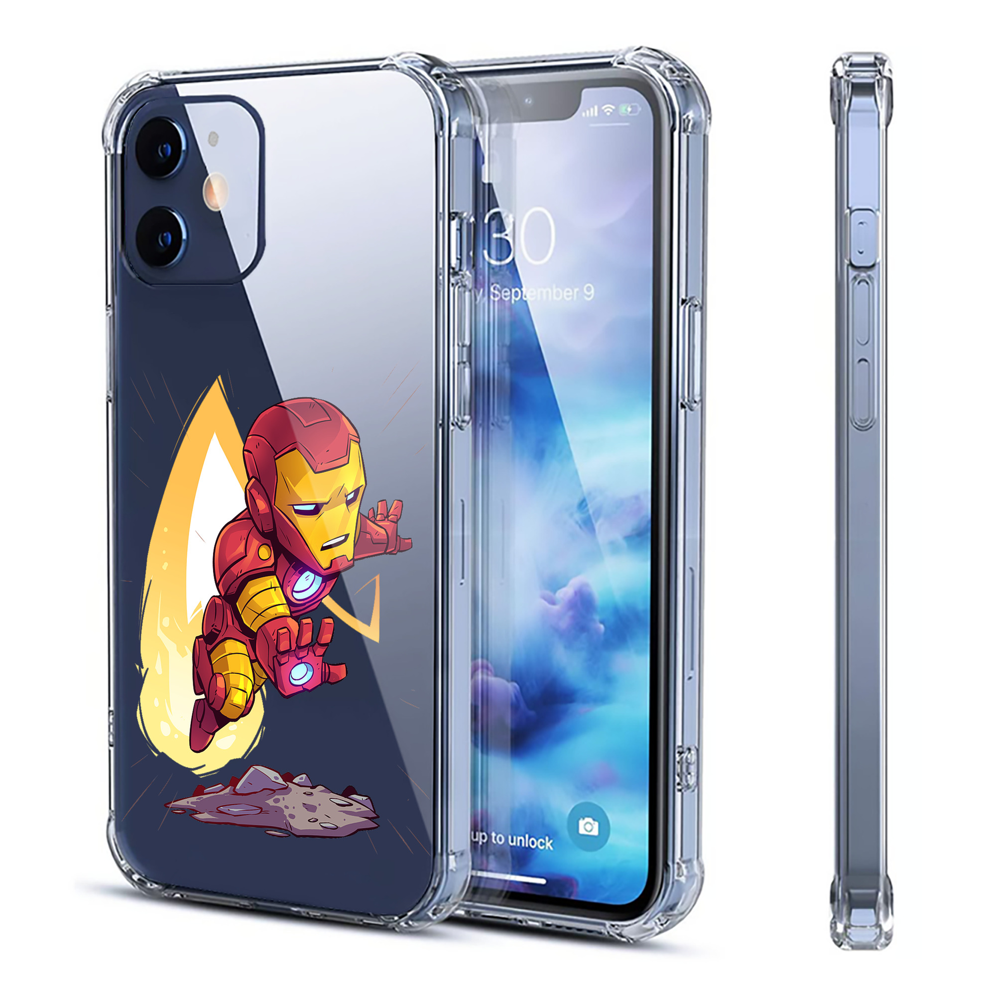 （画像用） アベンジャーズ The Avengers 【iPhone 12シリーズ対応】透明スマホケース（クリアソフトケース）